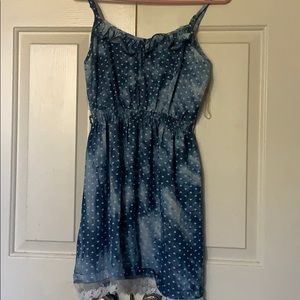 Blue summer baby doll dress with heart pattern 💙